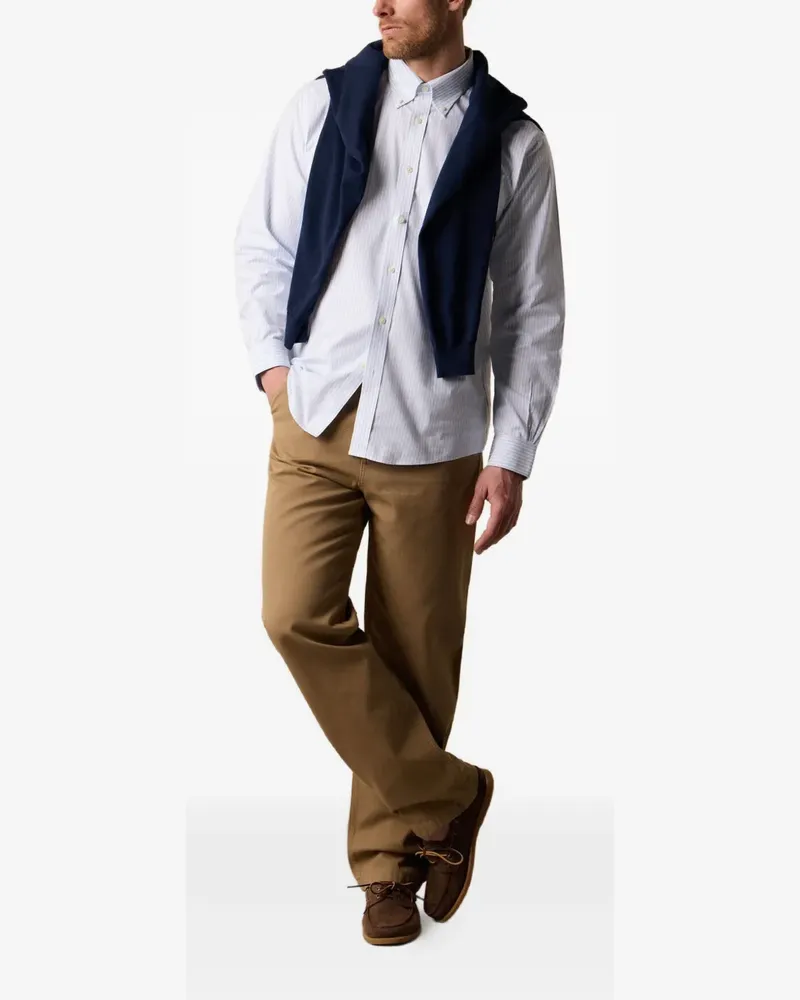 Brooks Brothers Gestreiftes Hemd - Weiß Weiß