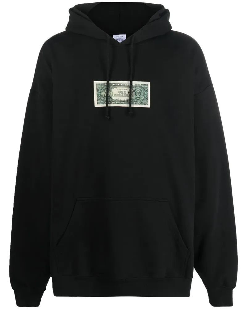 VETEMENTS Hoodie mit grafischem Print - Schwarz Schwarz