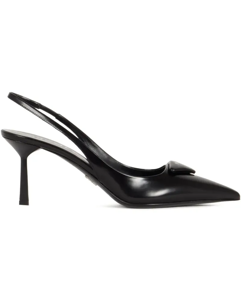 Prada Spitze Slingback-Pumps 75mm - Schwarz Schwarz