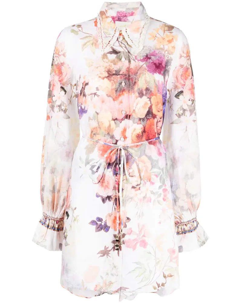 Camilla Friends With Frescos Leinenkleid - Rosa Rosa