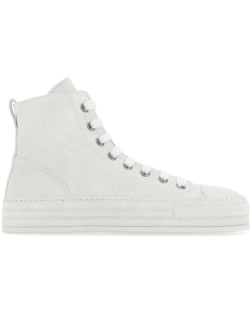 Ann Demeulemeester High-Top-Sneakers aus Wildleder Weiß