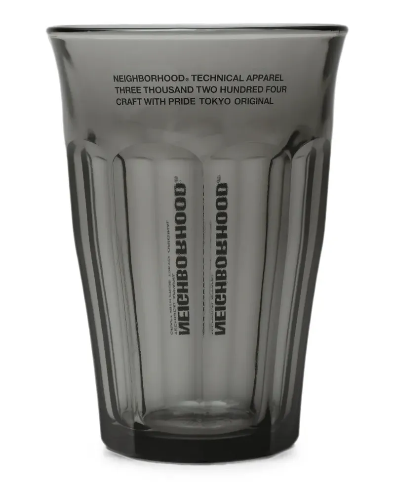 Neighborhood logo-print glasses (set of two) - Grau Grau