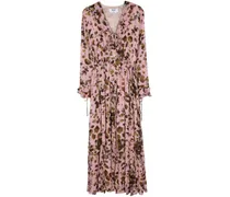 Kleid mit abstraktem Print - Rosa