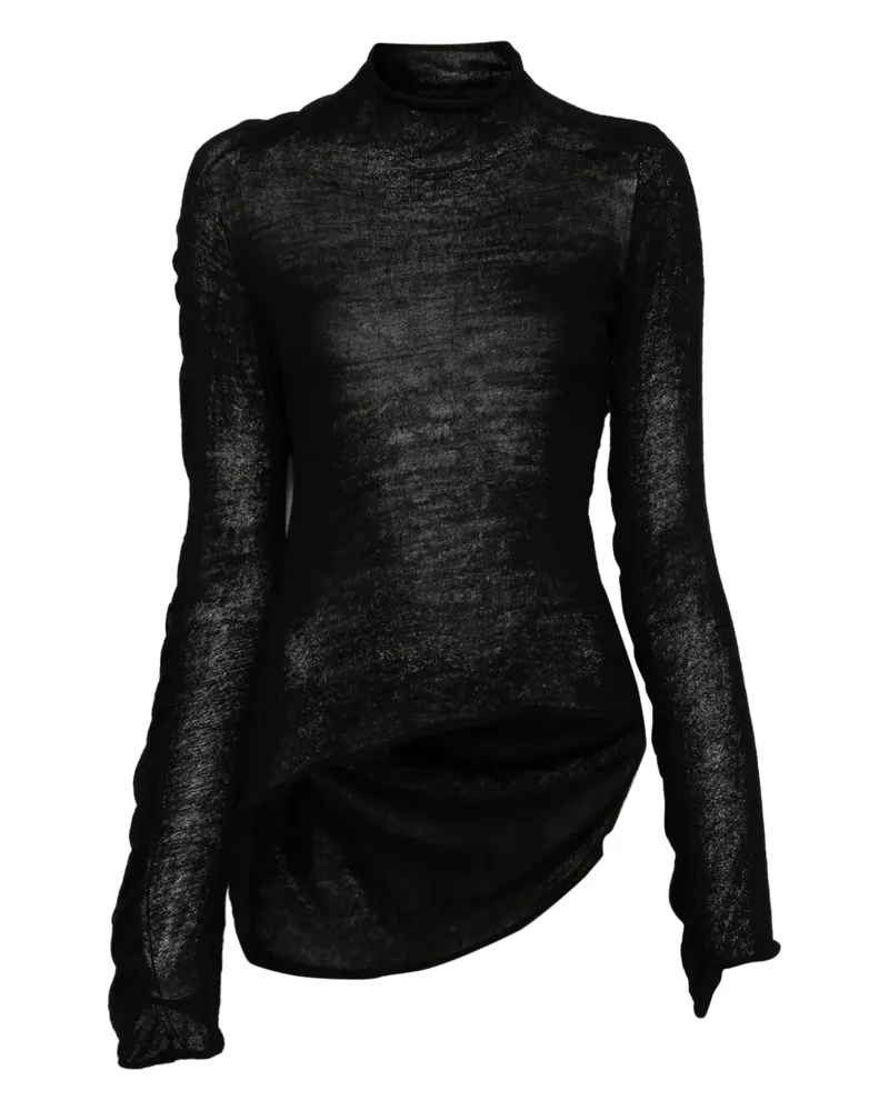Issey Miyake Oberteil aus Wolle - Schwarz Schwarz