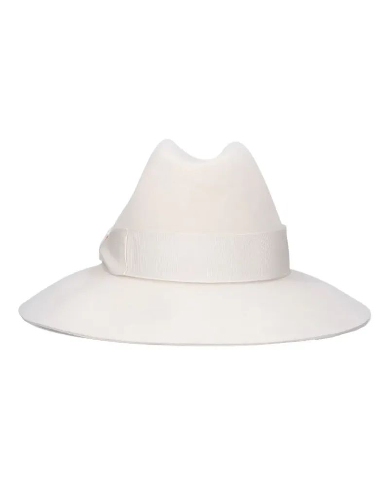 Borsalino Monica Hut mit Schleife - Weiß Weiß