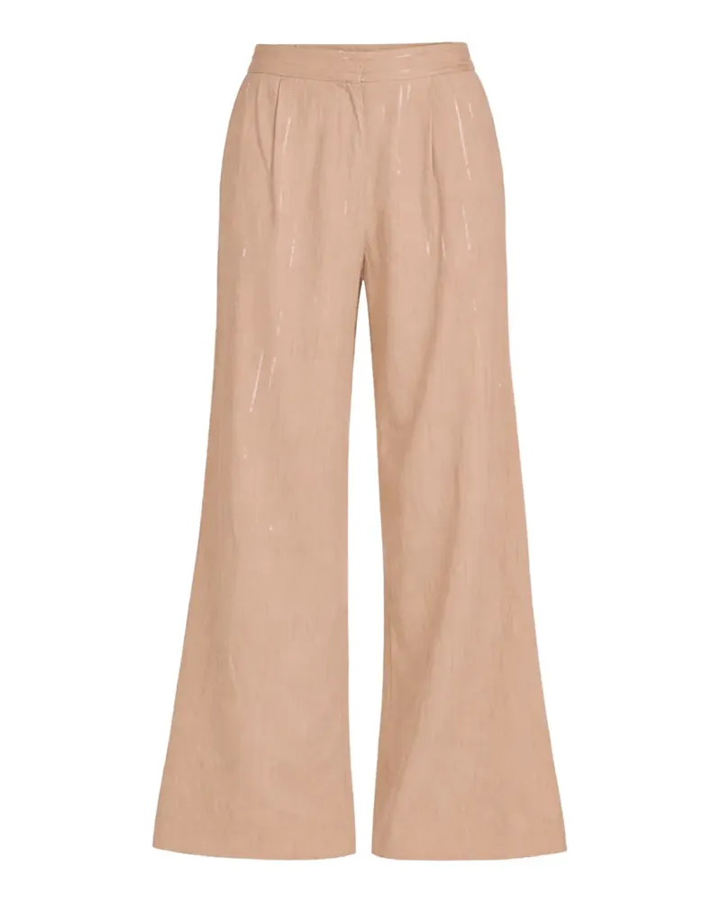 MEIMEIJ pinstripe flared trousers - Nude Nude