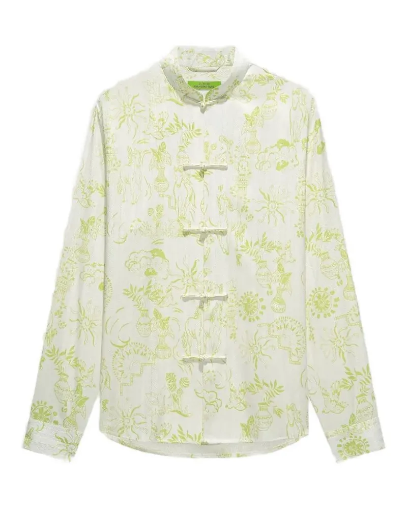 Shanghai Tang Tang jacquard shirt - Weiß Weiß