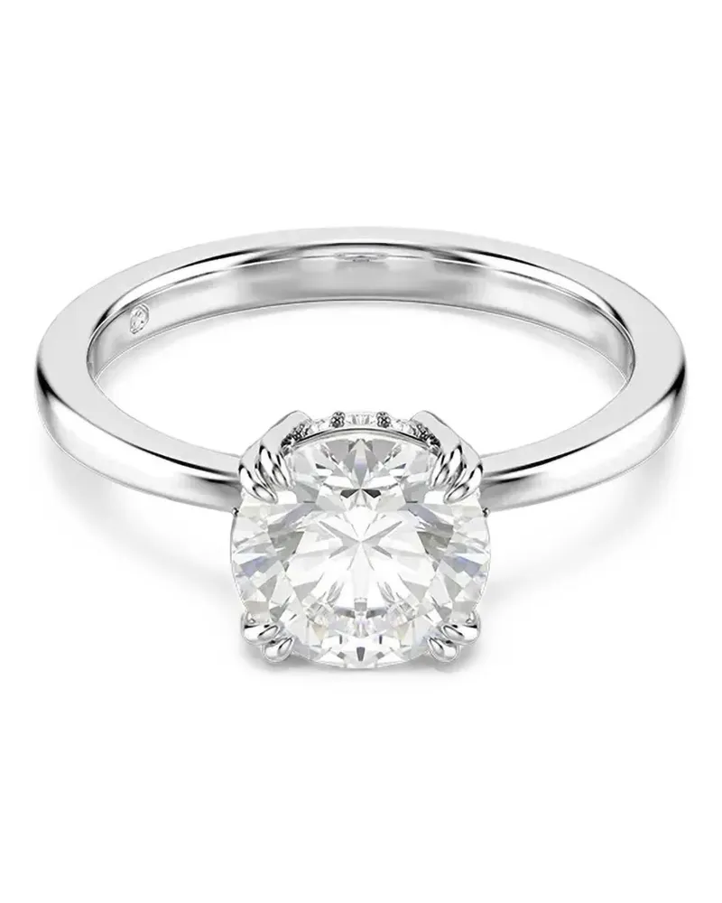 Swarovski Stilla crystal-embellished solitaire ring - Silber Silber