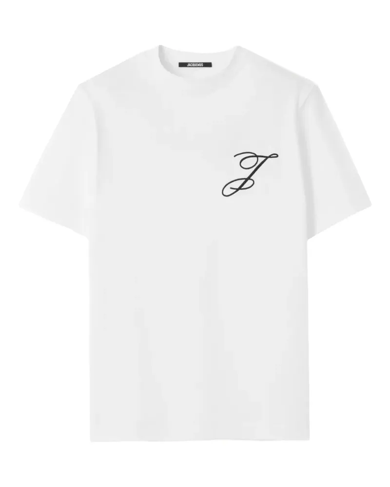Jacquemus logo-embroidered T-shirt - Weiß Weiß