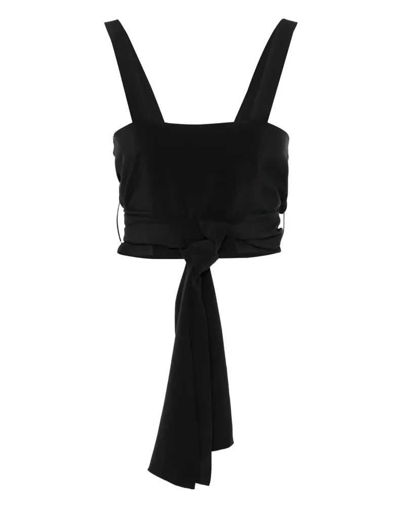 Chloé Cropped-Top aus Chinakrepp - Schwarz Schwarz