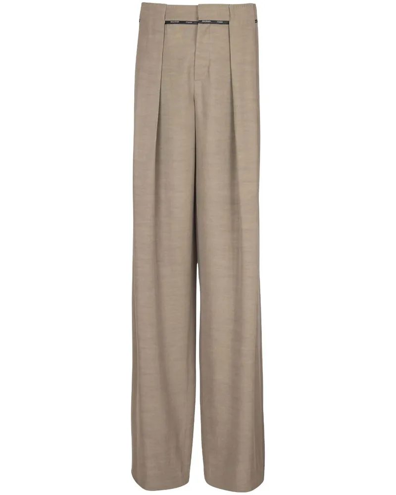 Balmain Plissierte Hose - Nude Nude
