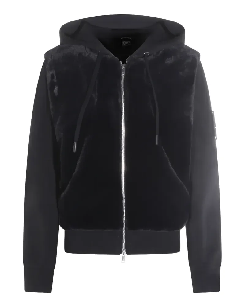 Moose Knuckles fur hooded jacket - Schwarz Schwarz