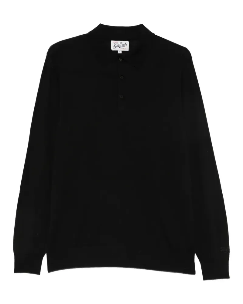 MC2 Saint Barth Alfie Langarm-Poloshirt - Schwarz Schwarz