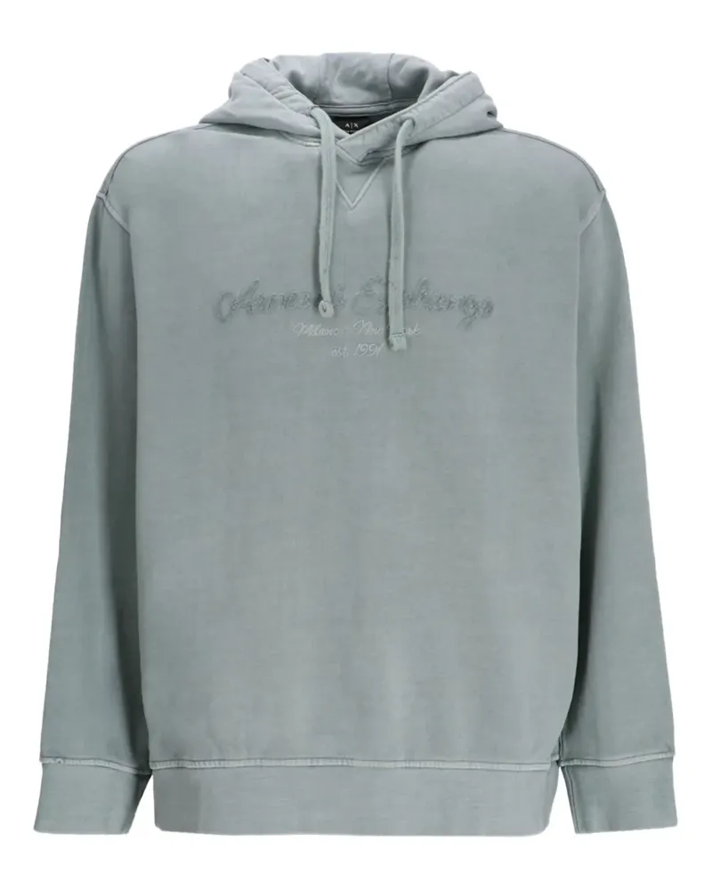 Armani Exchange Hoodie mit Logo-Stickerei - Blau Blau
