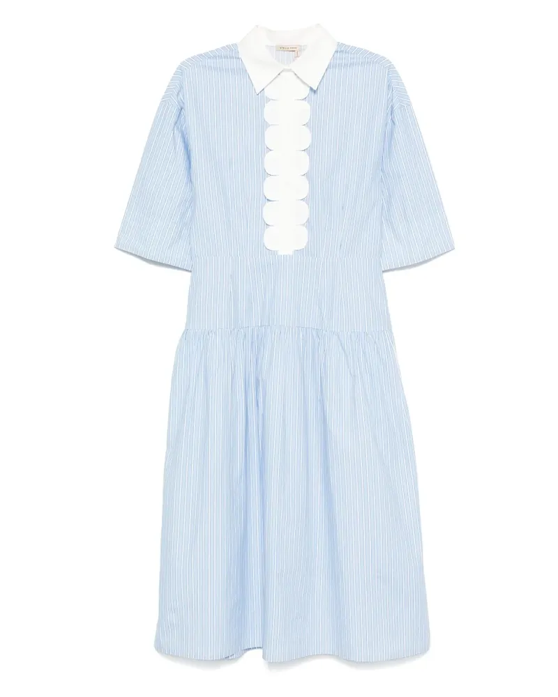 Stella Nova Gestreiftes Midikleid - Blau Blau