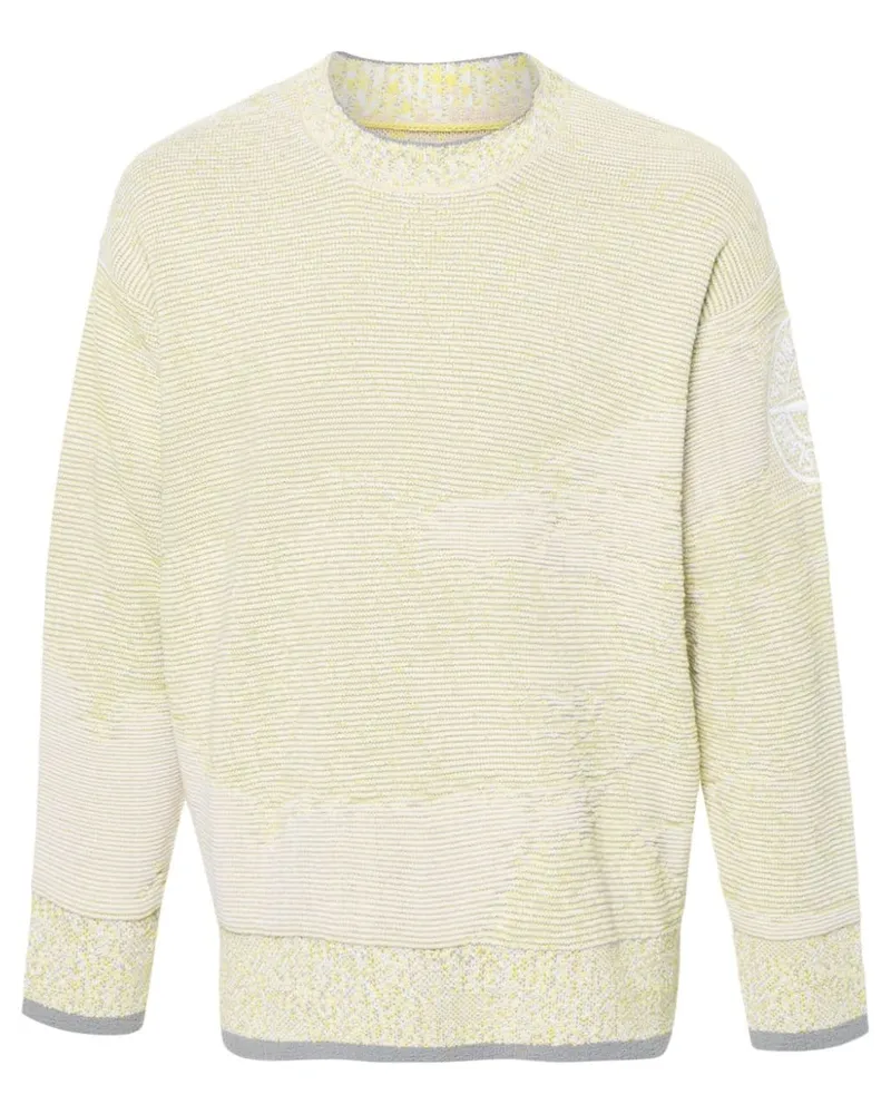 Stone Island Gestrickter Pullover mit Kompass - Gelb Gelb