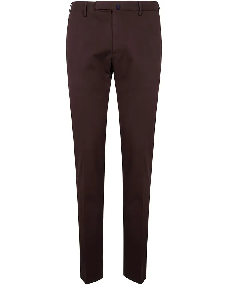 Incotex Chino mit Bügelfalten - Braun Braun