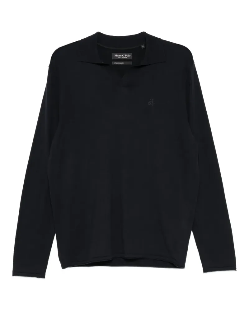 Marc O'Polo long sleeve polo - Blau Blau