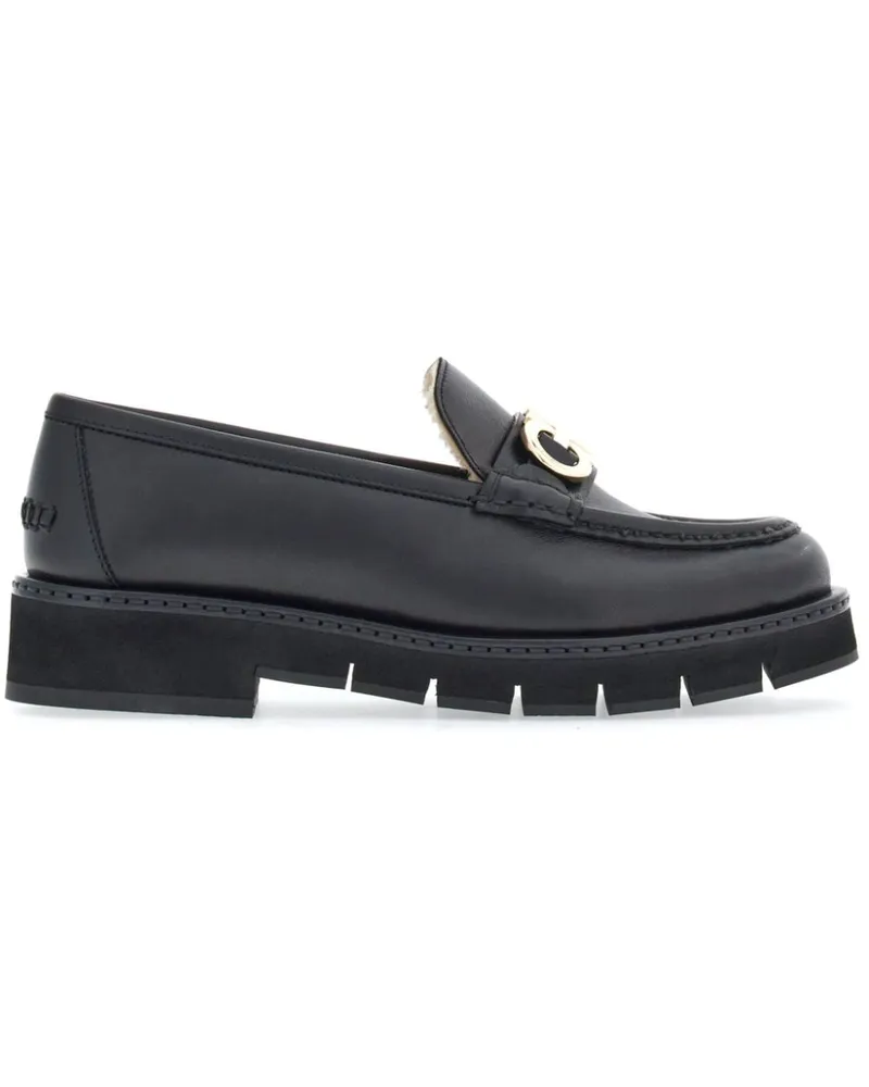 Ferragamo Loafer mit Gancini-Spange Schwarz