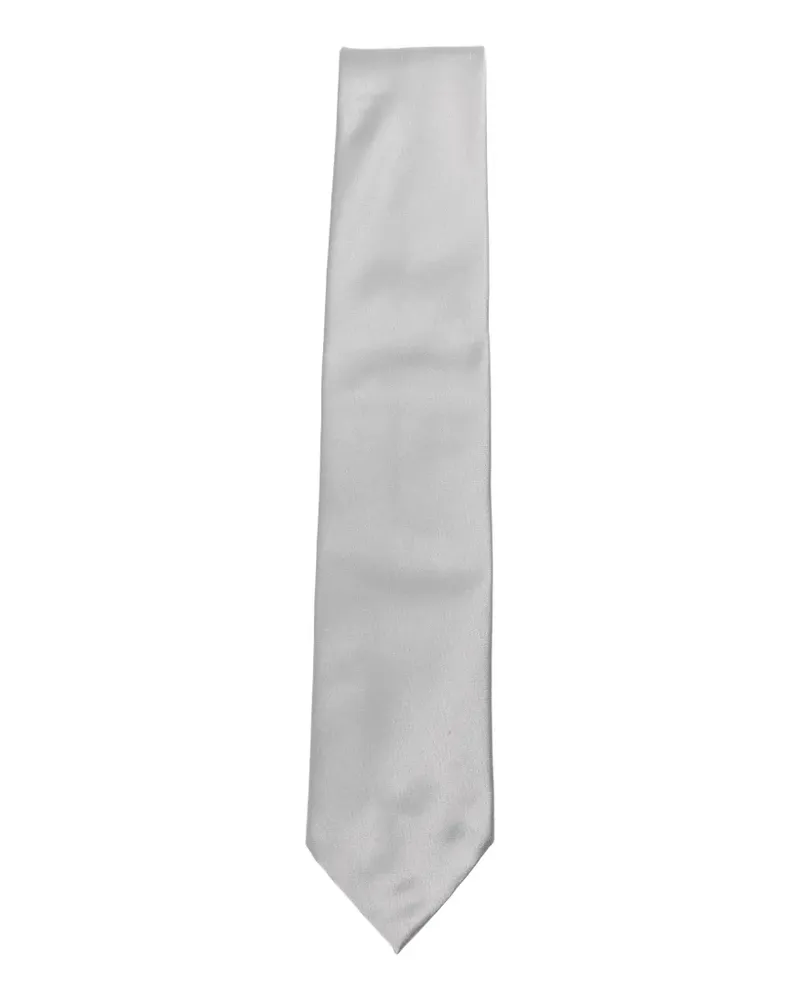 LARDINI pointed-tip tie - Grau Grau