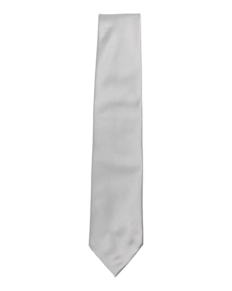 LARDINI pointed-tip tie - Grau Grau