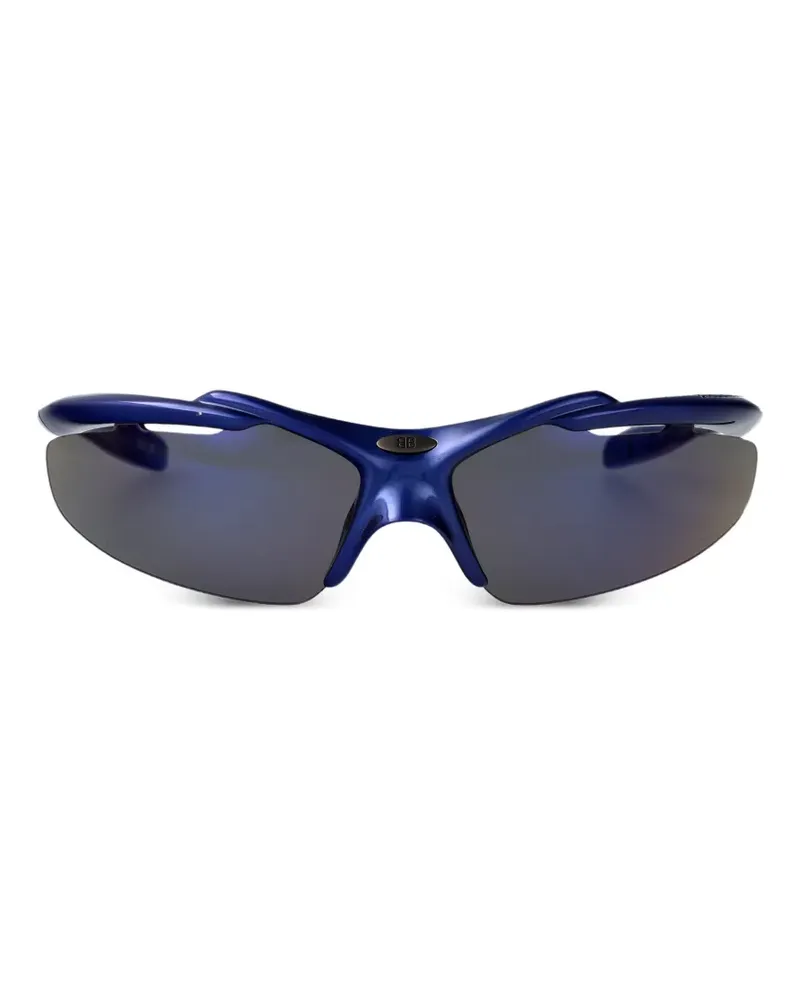 Balenciaga geometric-frame sunglasses - Blau Blau