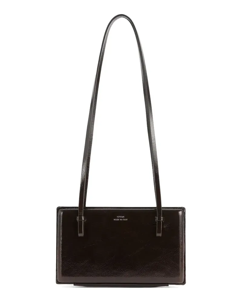 Totême Cocktail naplack shoulder bag - Braun Braun