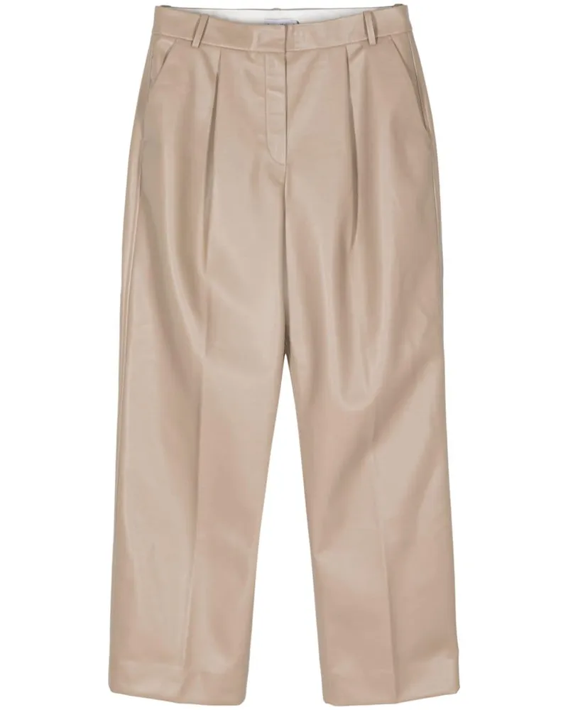 Calvin Klein Straight-Leg-Hose mit Falten - Nude Nude