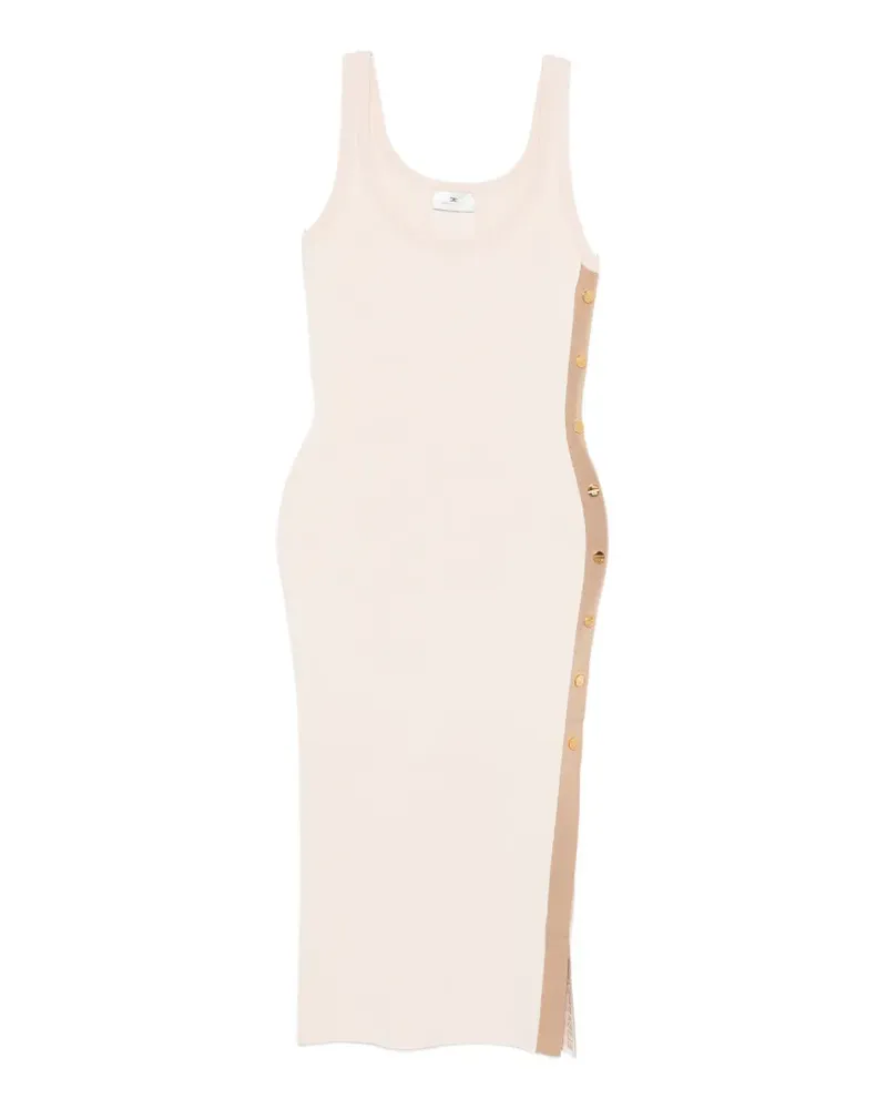 Elisabetta Franchi snap-button midi dress - Nude Nude