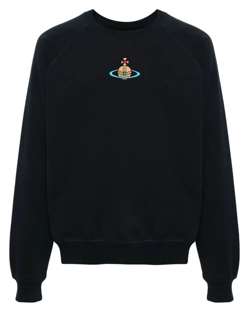 Vivienne Westwood Sweatshirt mit Orb-Stickerei Blau