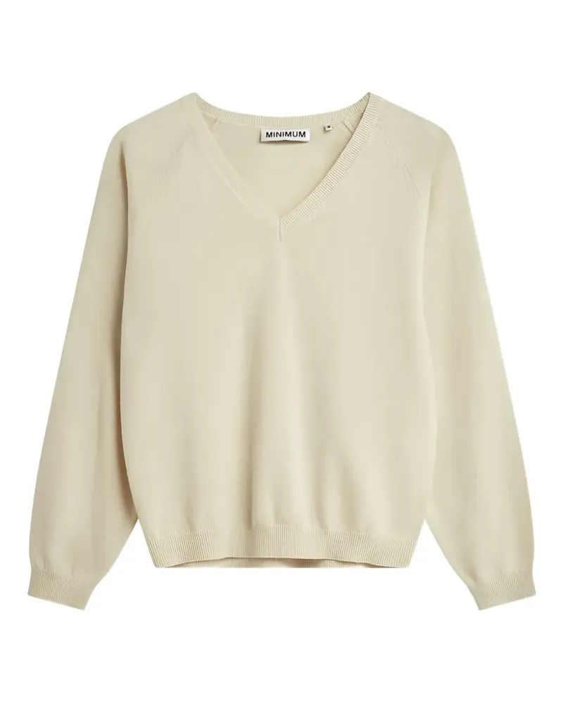 Minimum Minna V-neck sweater - Nude Nude