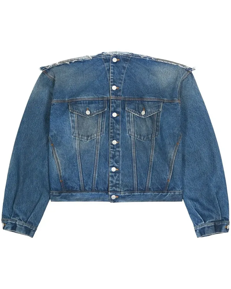 Maison Margiela Jeansjacke ohne Kragen - Blau Blau