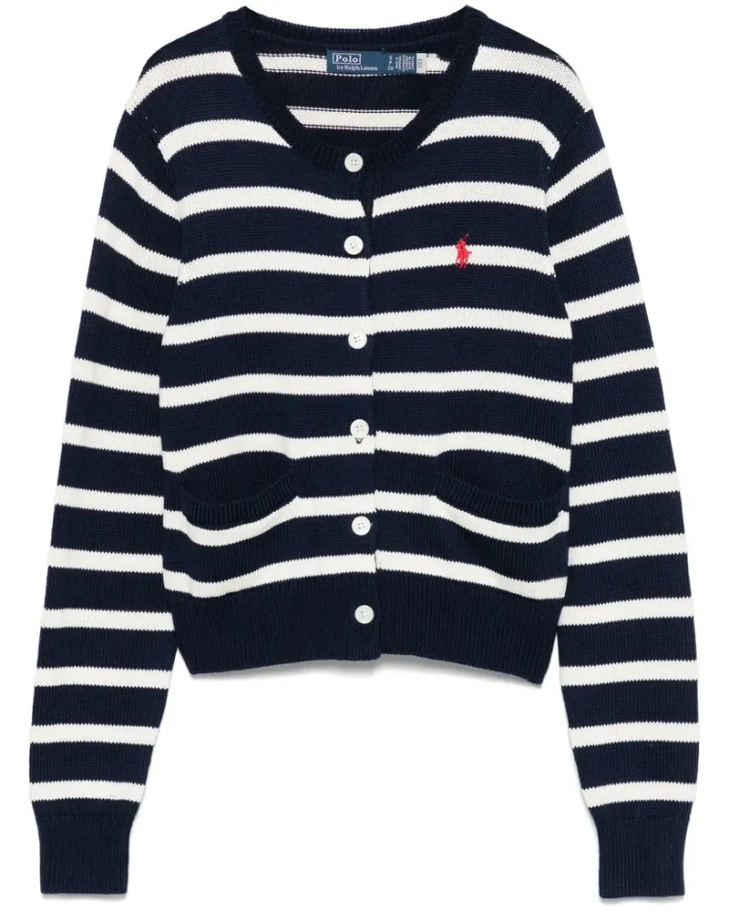 Ralph Lauren Gestreifter Cardigan - Blau Blau