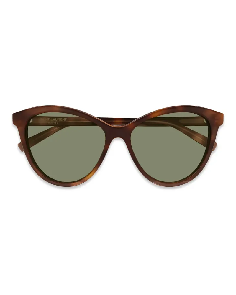 Saint Laurent Sonnenbrille mit Cat-Eye-Gestell - Braun Braun