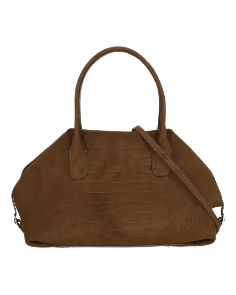 THEMOIRÈ Mittelgroßer Talia Tote Bag mit Kroko-Effekt - Braun Braun