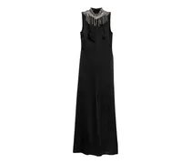 Kleid mit Stehkragen - Schwarz