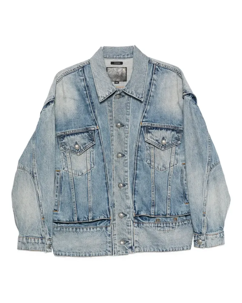 R13 layered-effect denim jacket - Blau Blau