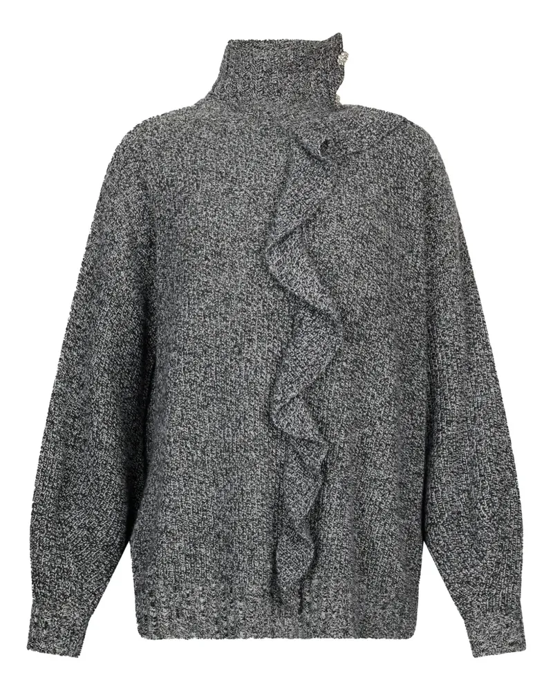 Liu Jo Pullover mit Rüschendetail - Schwarz Schwarz