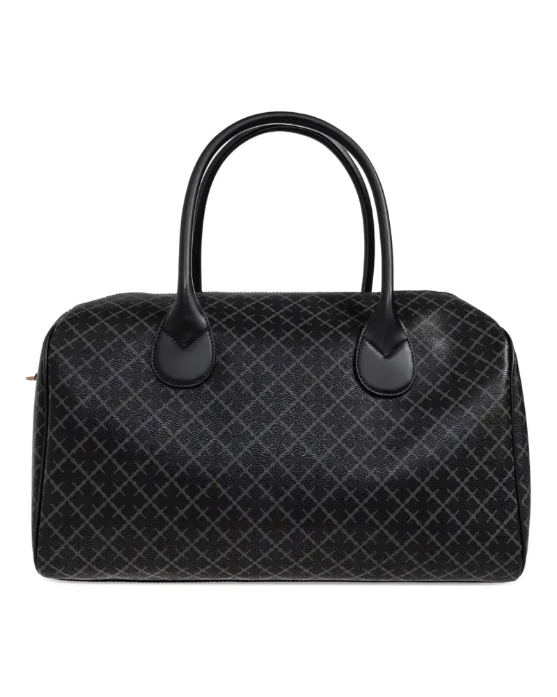 By Malene Birger Lullu Small patterned top handle tote bag - Schwarz Schwarz