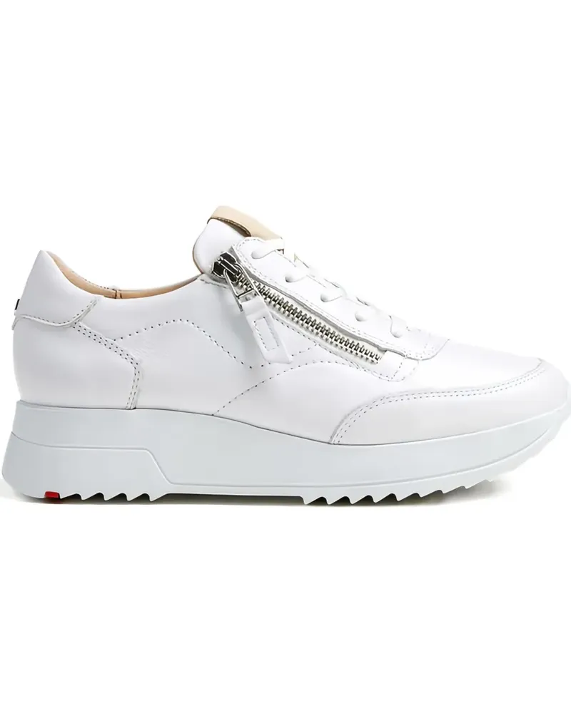 Lloyd Dame Sneakers mit Reißverschluss - Weiß Weiß