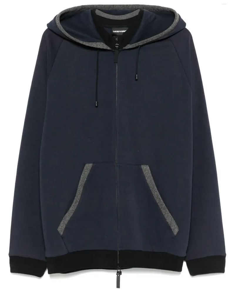 Emporio Armani Kapuzenjacke mit Reißverschluss - Blau Blau