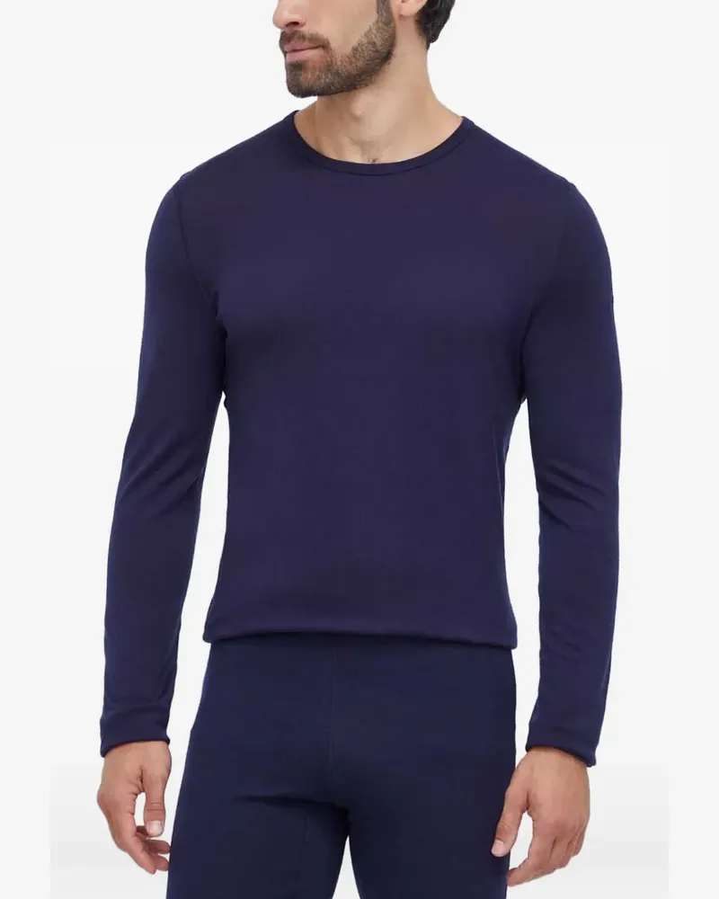 Icebreaker long-sleeved logo-detail T-shirt - Blau Blau