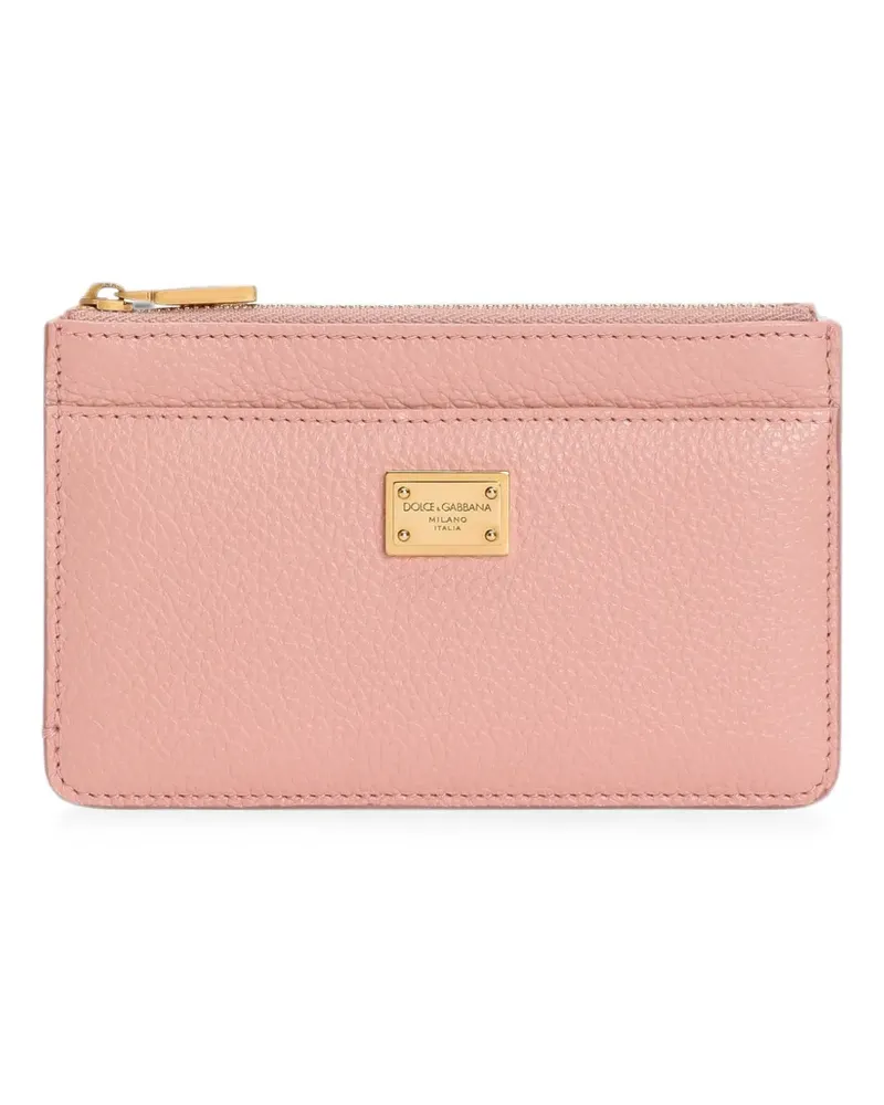 Dolce & Gabbana calfskin card holder - Rosa Rosa