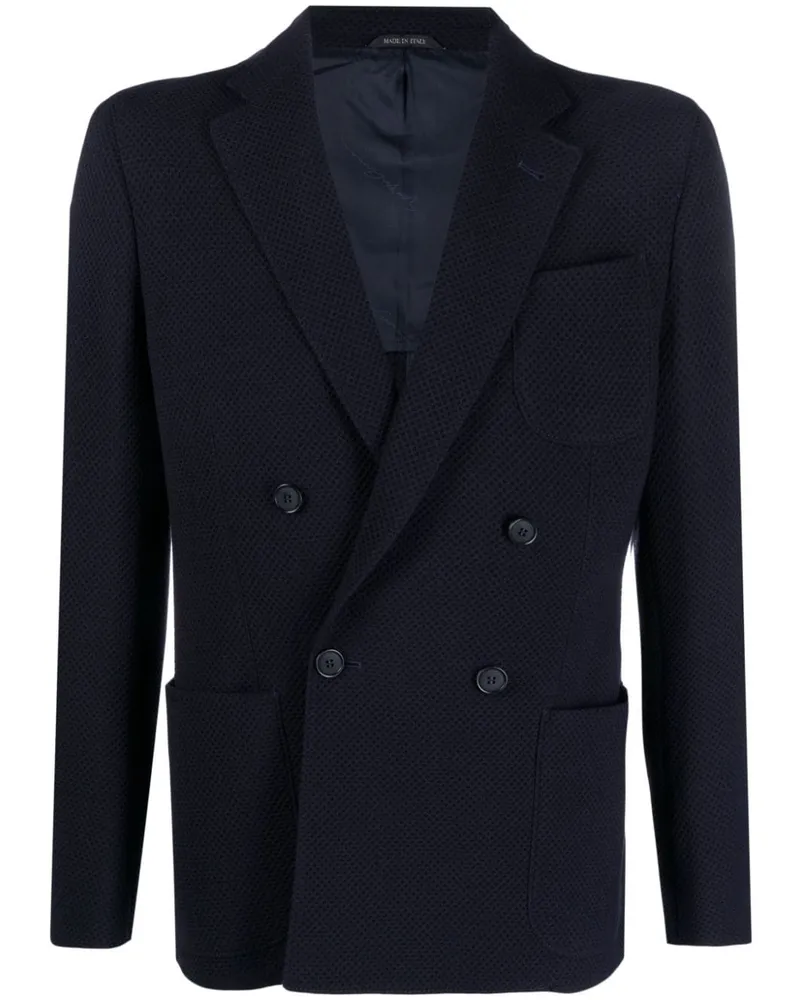Giorgio Armani Doppelreihiges Sakko - Blau Blau