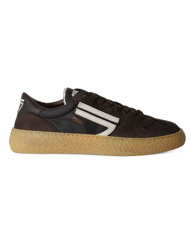 Puraai 1.01 Vintage Sneakers mit Einsätzen - Braun Braun