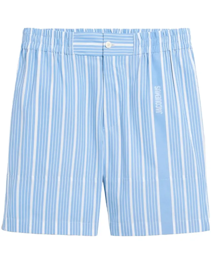 Jacquemus Gestreifte Shorts - Blau Blau