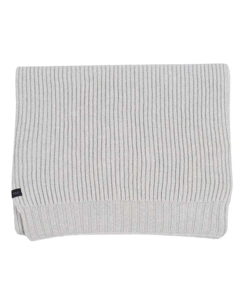Fay ribbed wool scarf - Grau Grau