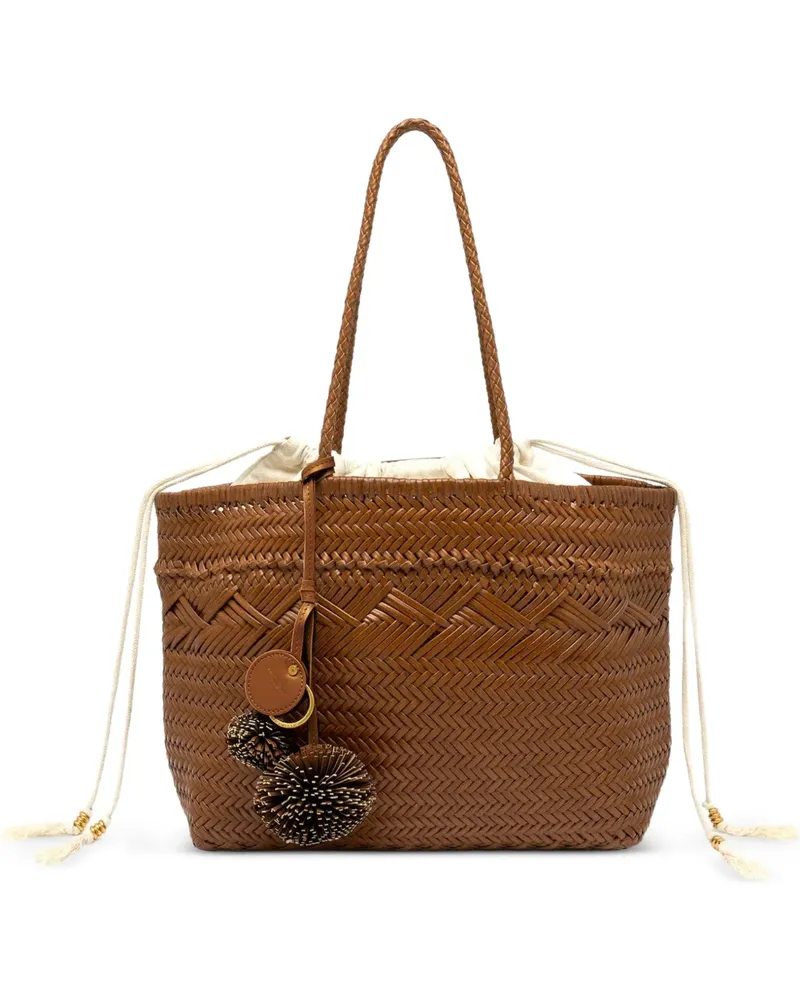 Gianni Chiarini Paloma drawstring woven tote bag - Braun Braun