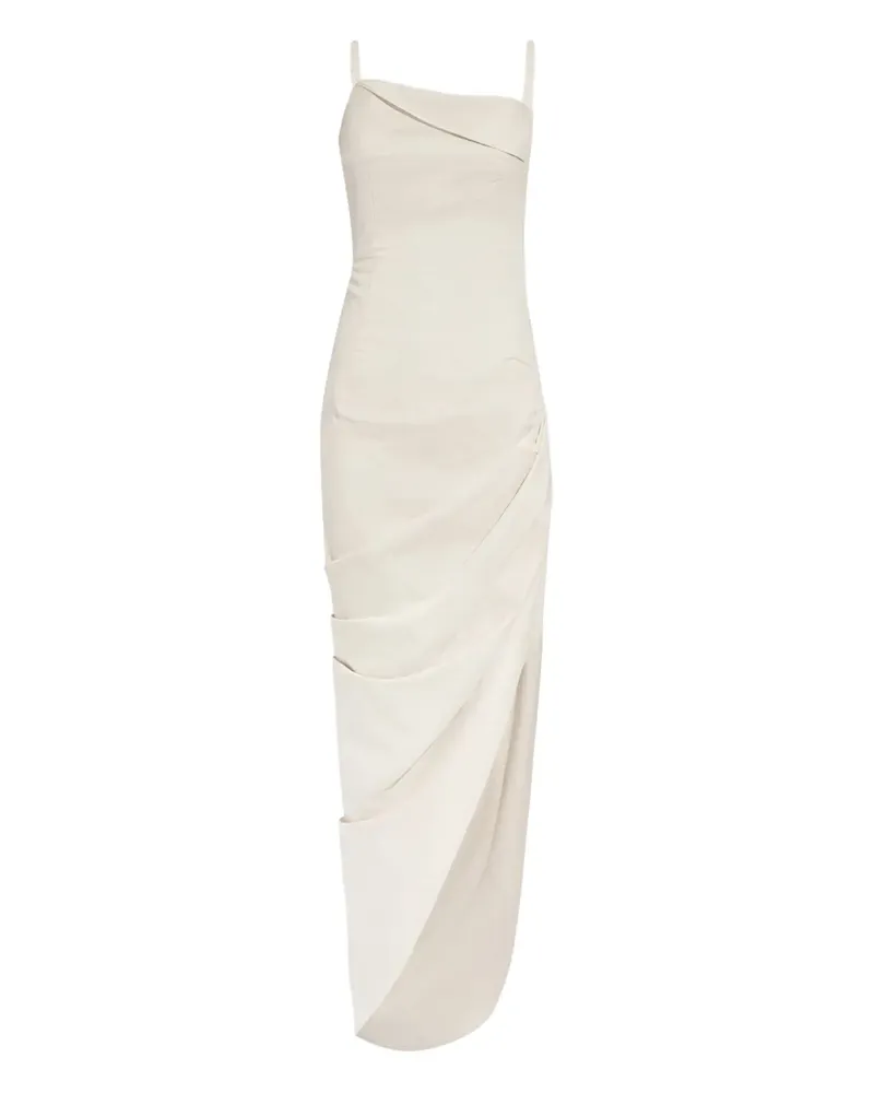 Jacquemus Rückenfreies Saudade Maxikleid mit Drapierung - Nude Nude