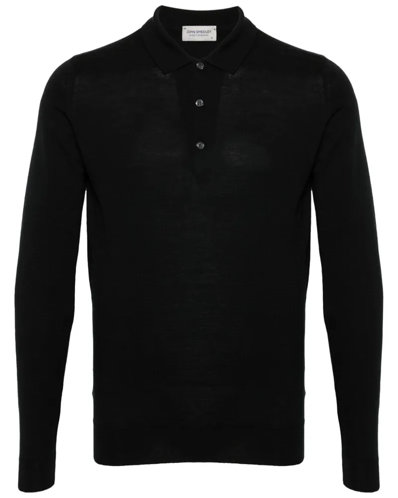 John Smedley Belper Pullover mit Polokragen - Schwarz Schwarz